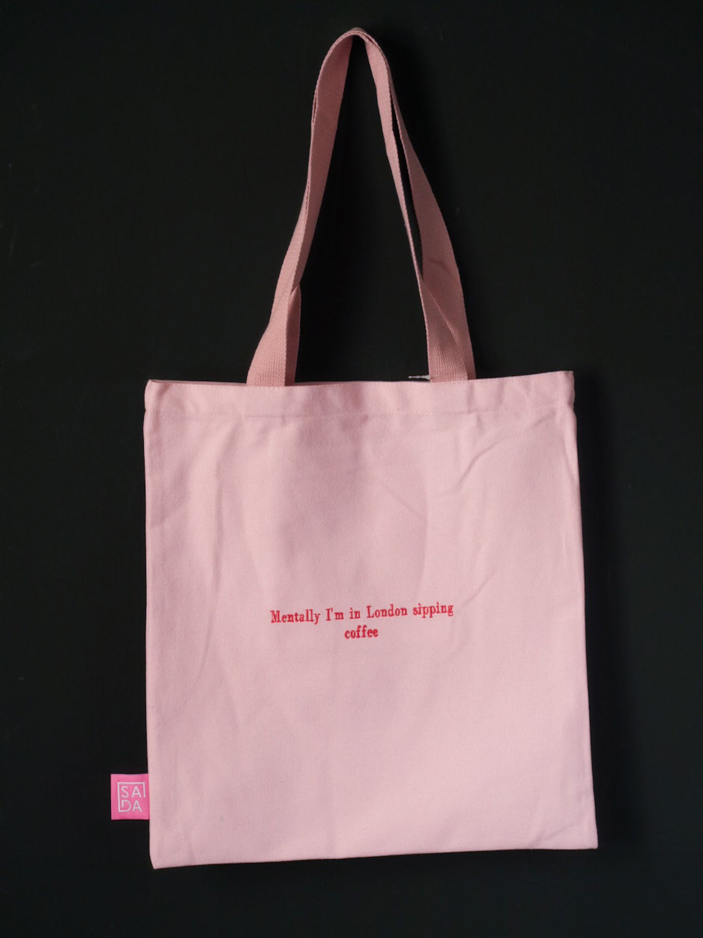 Mentally I’m in London sipping coffee pink tote