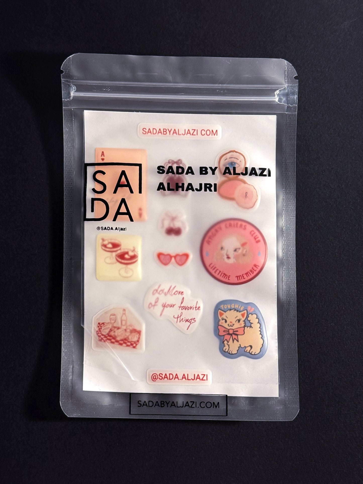 Vintage girl theme - puff sticker pack