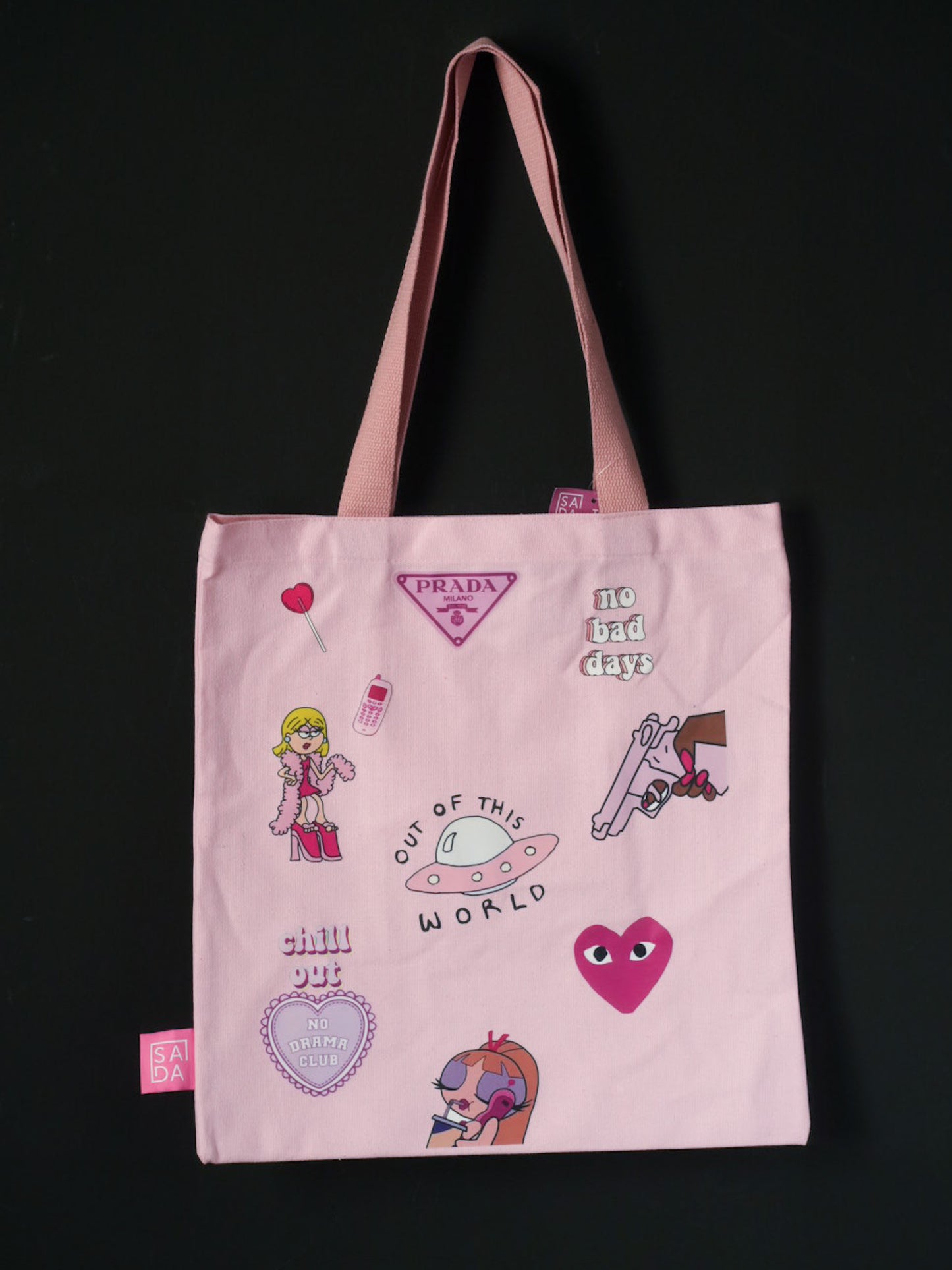 Pink theme tote