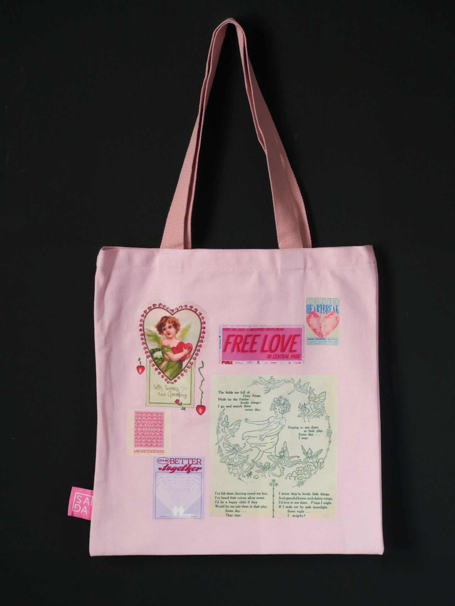 Love letter pink tote