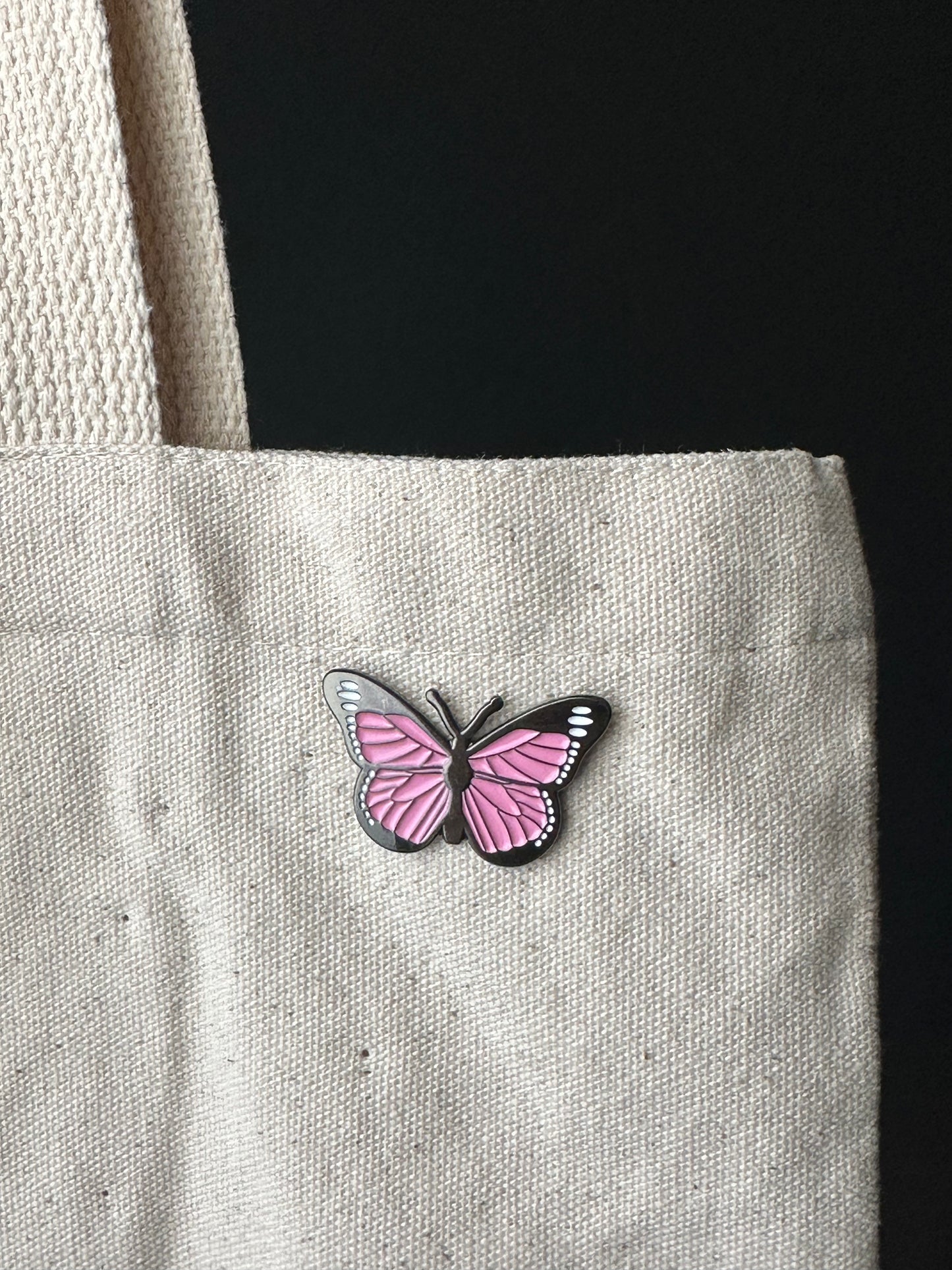 Pink butterfly pin