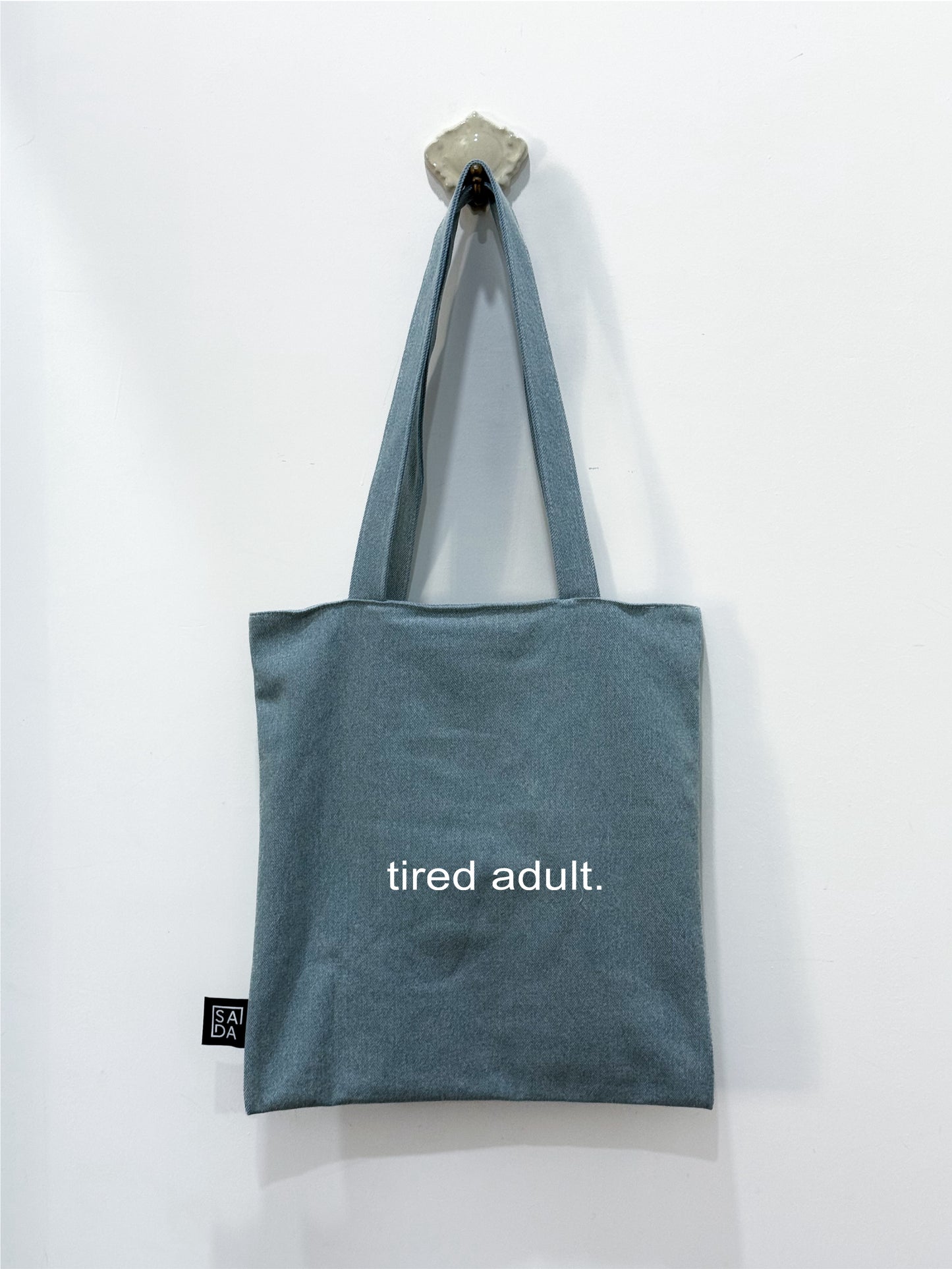 tired adult tote