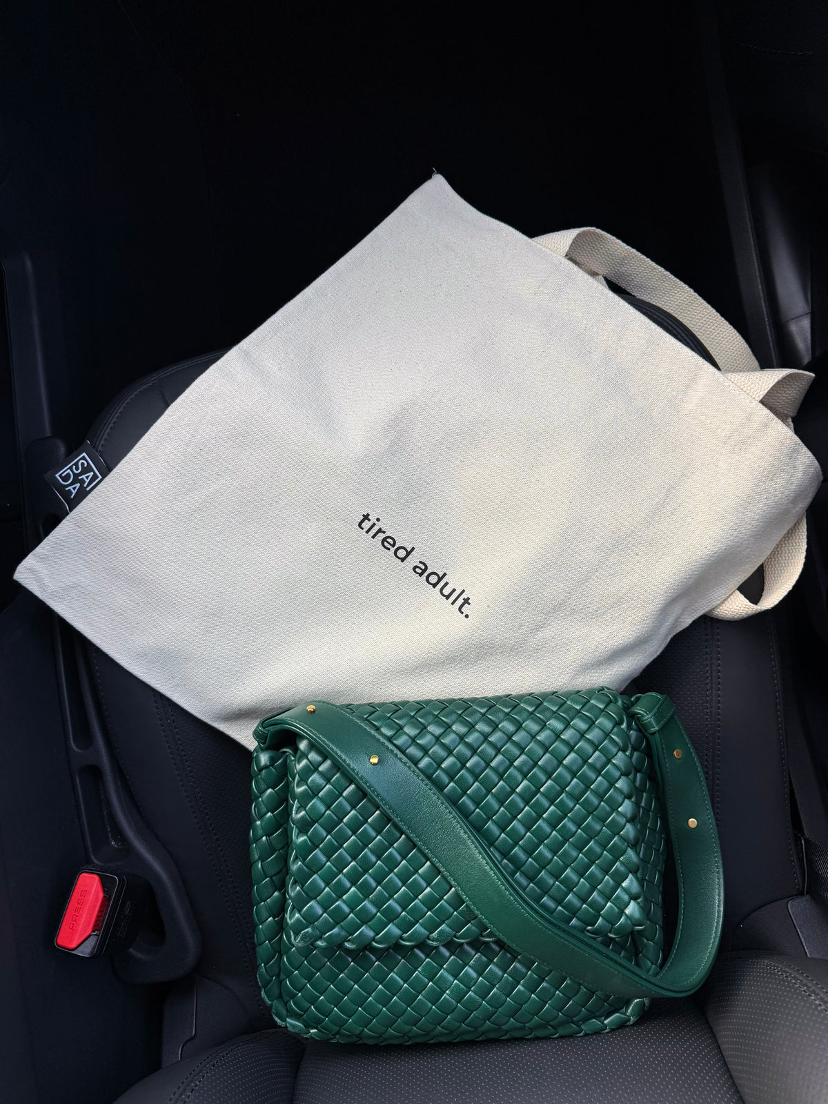 tired adult tote