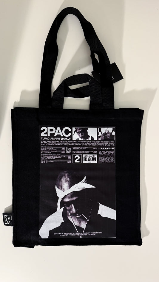 2PAC theme - large tote with zipper
