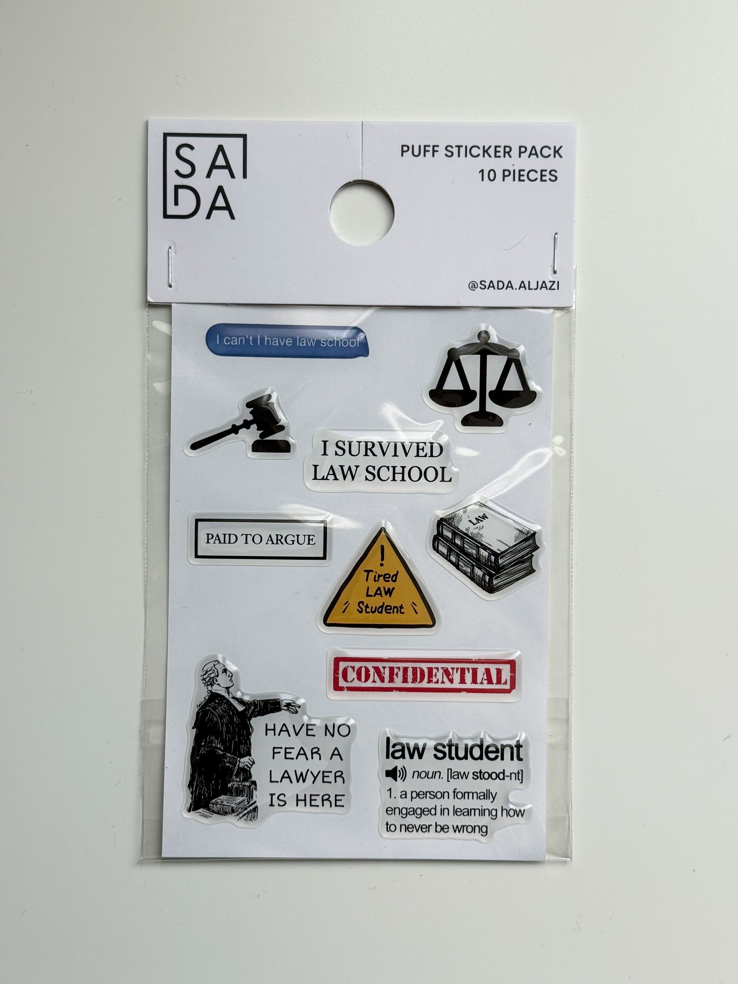 LAW major - puff sticker