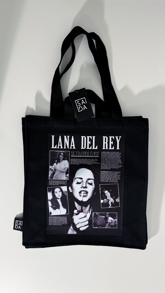 Lana del Rey theme- large tote with zipper