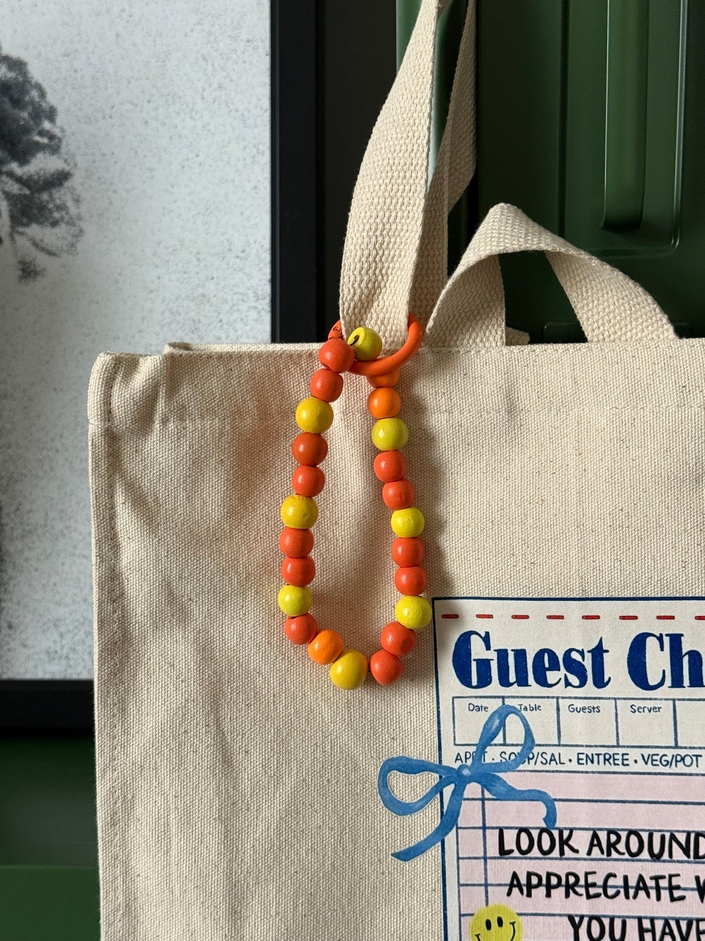 Orange kharaz beads