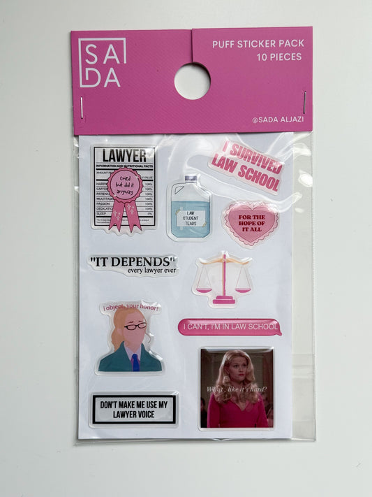 LAW major - puff sticker