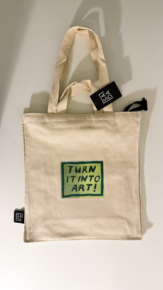 Turn it into art - large tote with zipper