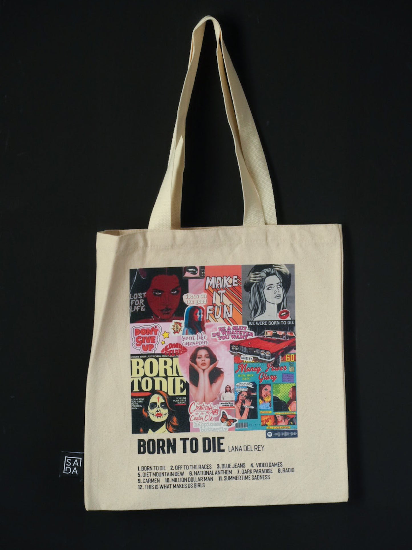 SADA printed totes (pink and others)