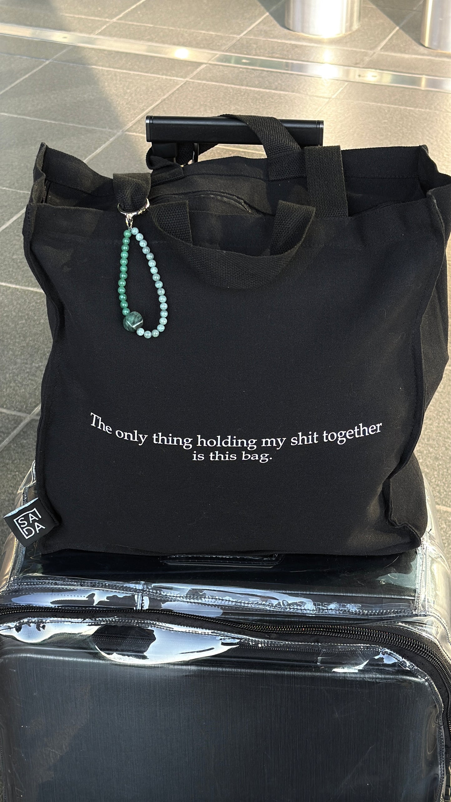 The only thing thats holding my shit together - large tote with zipper