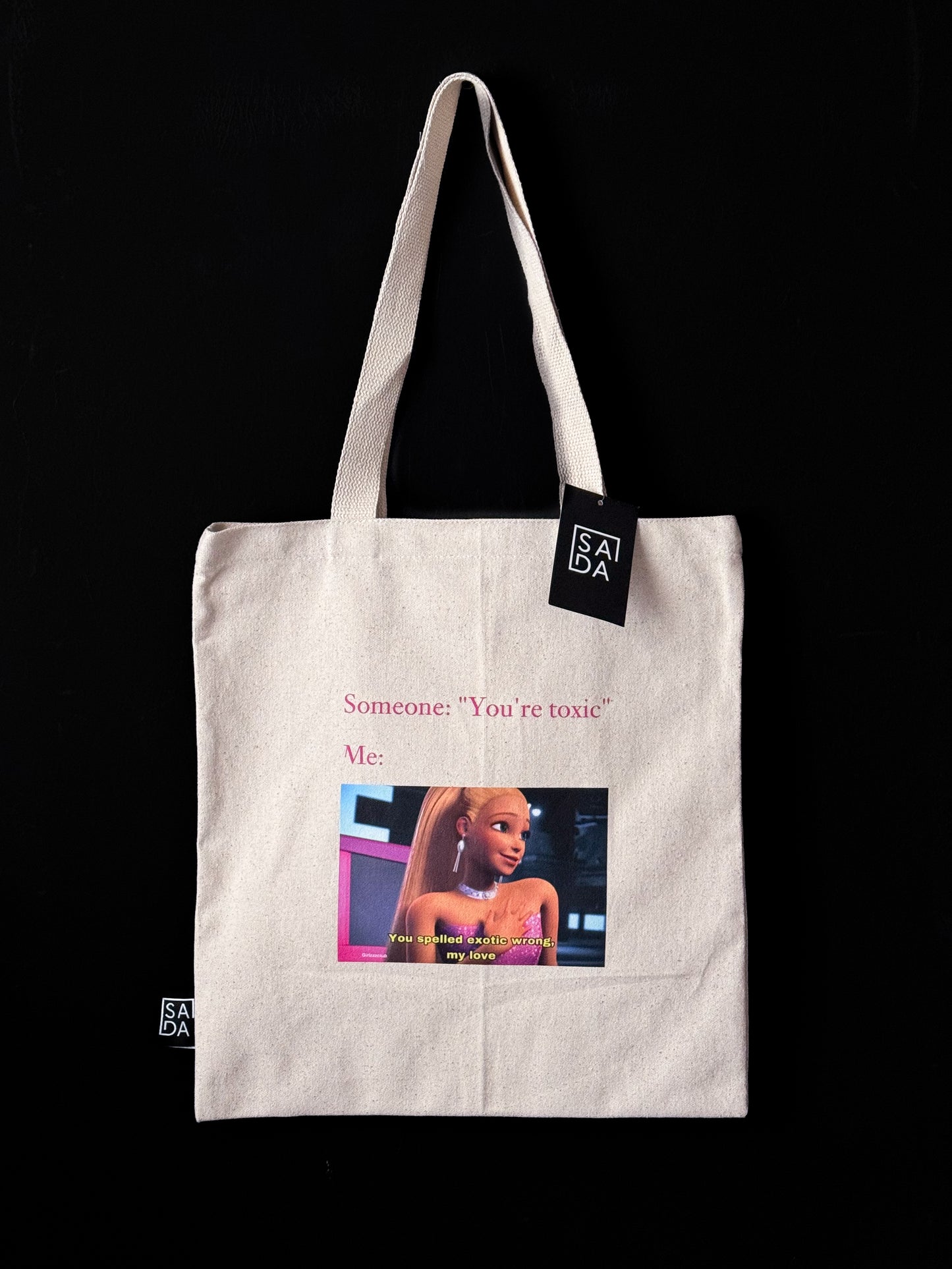 SADA printed totes (pink and others)